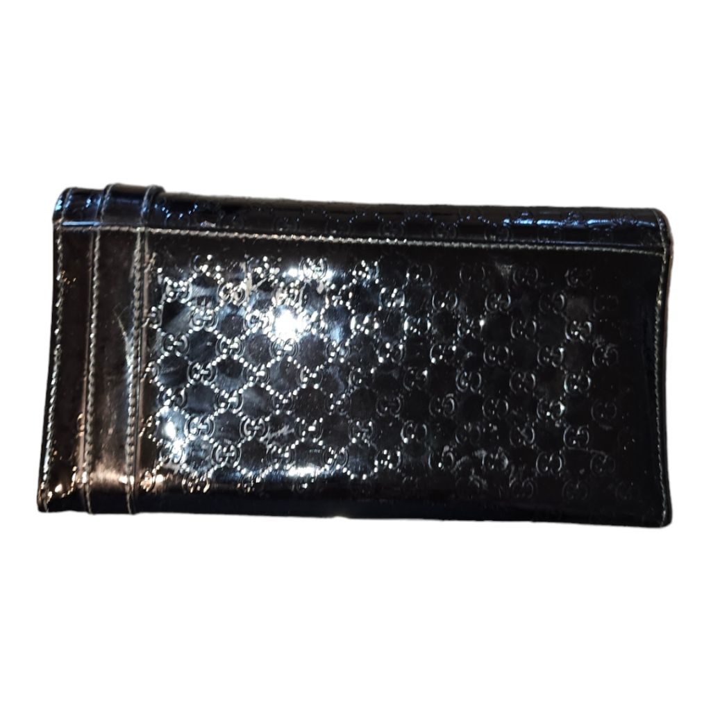 Women's Gucci Black Patent Leather Wallet