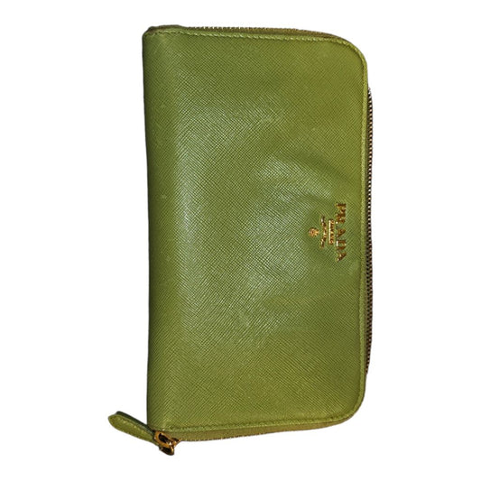 Women's Prada Green Leather Wallet