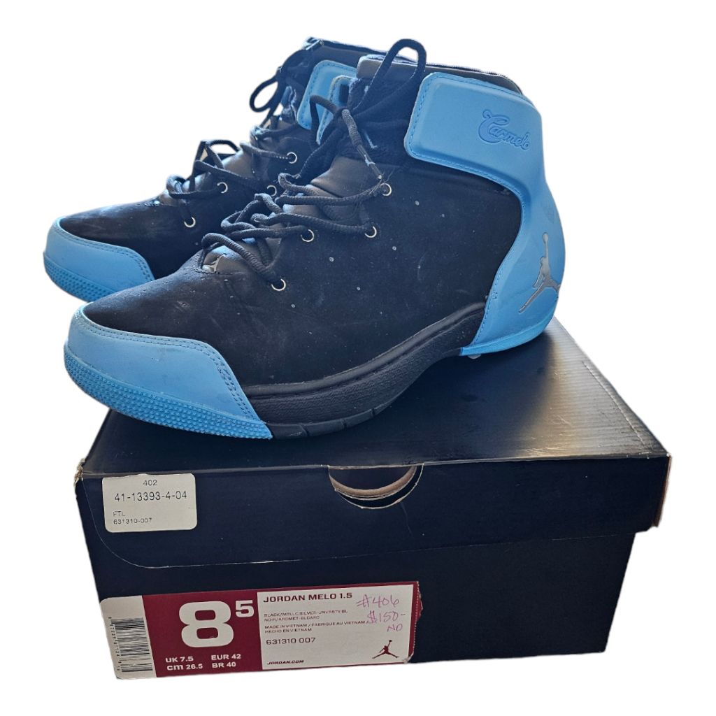 Nike Jordan Melo 1.5 Basketball Shoes - Blue/Black - Size 8.5