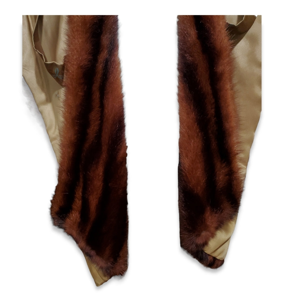 Vintage Mink Fur Stole Vest Wrap With Fur Label Authority Label