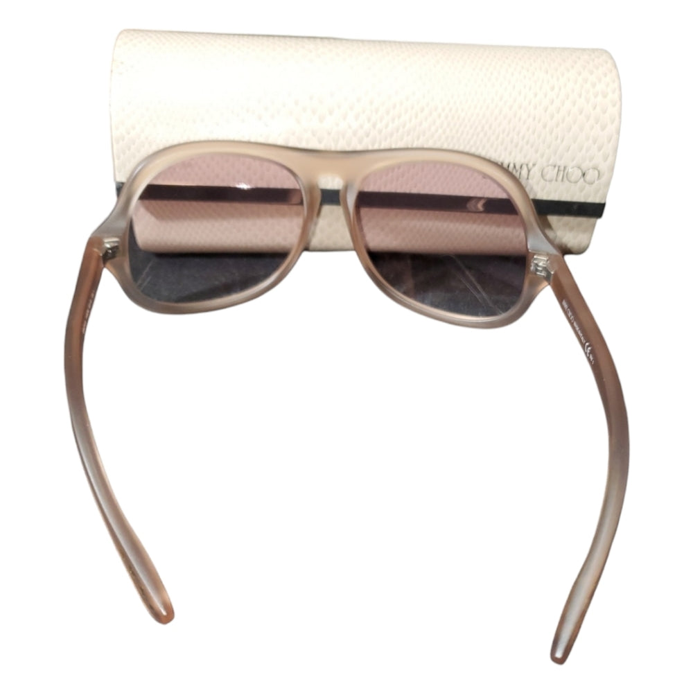 New Jimmy Choo Biker Matte Nude Beige Suits Cards Pilot Sunglasses