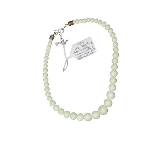 DTR Jay King 925 Silver Graduated Peridot Bead Necklace