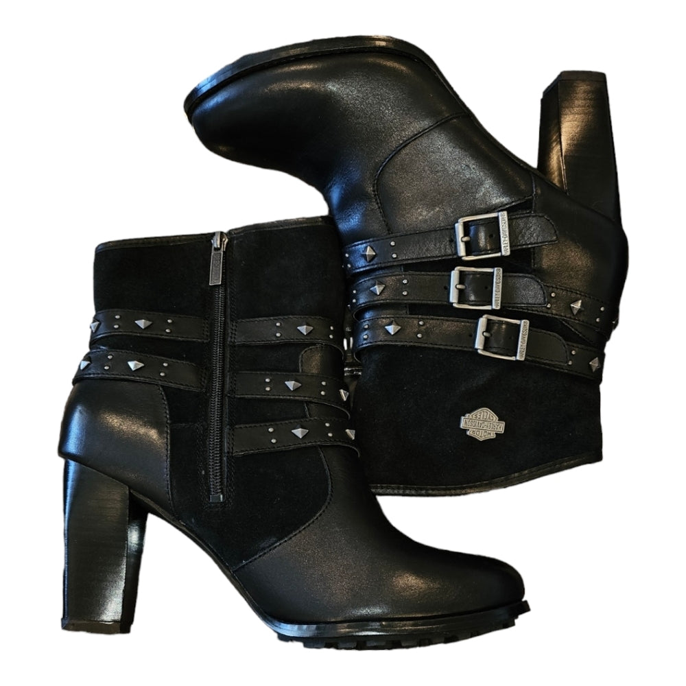 Harley Davidson Abbey Motorcycle Heeled Boots Size 11